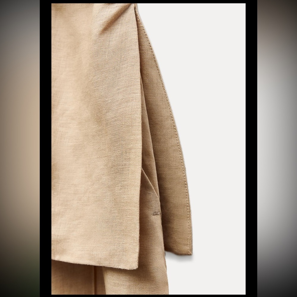 Zara 100% linen halter vest jumpsuit - Picture 7 of 8